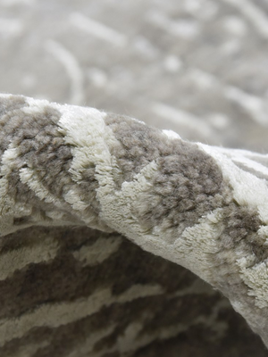 Laar Wool & Bamboo Silk Hand-Knotted Rug - Stone Grey
