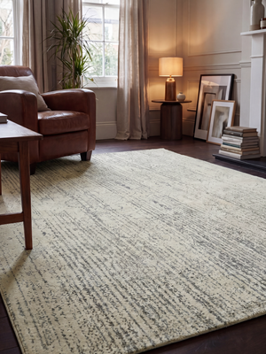 Laar Wool & Bamboo Silk Hand-Knotted Rug - Cream