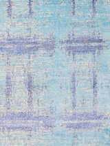 Aurell Hand-Knotted Wool & Bamboo Silk Rug - Aqua Blue