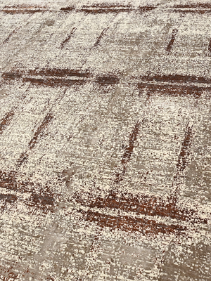 Edrin Hand-Knotted Wool & Bamboo Silk Rug - Brown