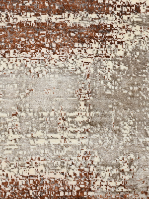 Edrin Hand-Knotted Wool & Bamboo Silk Rug - Brown