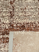 Edrin Hand-Knotted Wool & Bamboo Silk Rug - Brown