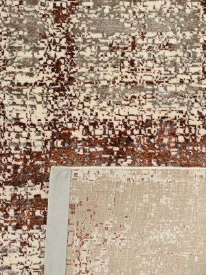 Edrin Hand-Knotted Wool & Bamboo Silk Rug - Brown