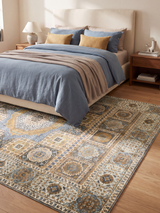 Azira Hand-Knotted Wool & Bamboo Silk Rug - Beige