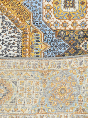 Azira Hand-Knotted Wool & Bamboo Silk Rug - Beige