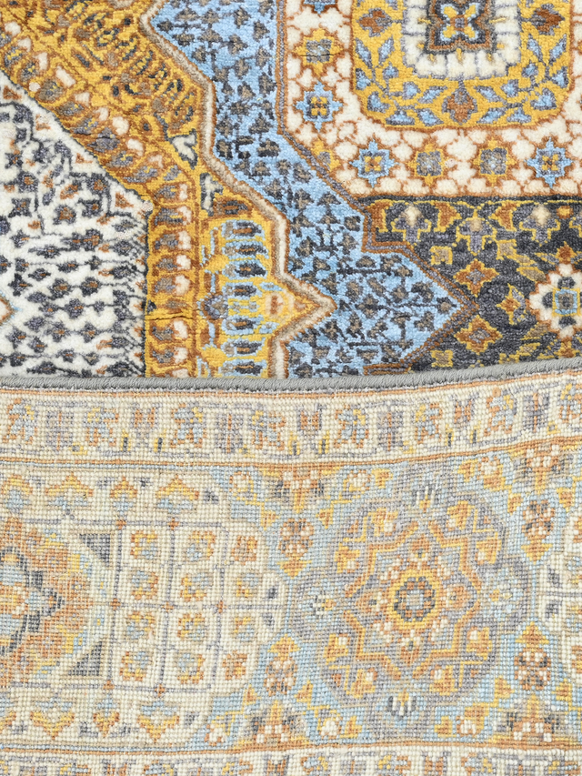 Azira Hand-Knotted Wool & Bamboo Silk Rug - Beige