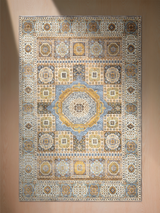 Azira Hand-Knotted Wool & Bamboo Silk Rug - Beige