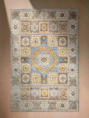 Azira Hand-Knotted Wool & Bamboo Silk Rug - Beige
