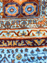 Soraya Hand-Knotted Wool & Bamboo Silk Rug - Blue