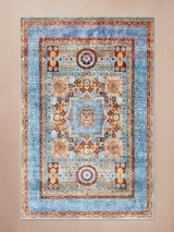 Soraya Hand-Knotted Wool & Bamboo Silk Rug - Blue