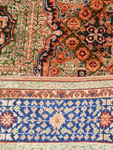 Valira Hand-Knotted Wool & Bamboo Silk Rug - Rust