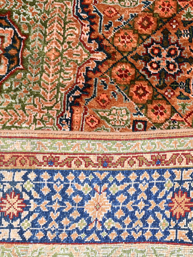 Valira Hand-Knotted Wool & Bamboo Silk Rug - Rust