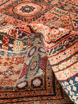 Valira Hand-Knotted Wool & Bamboo Silk Rug - Rust
