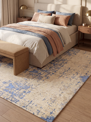 Lunor Hand-Knotted Wool & Bamboo Silk Rug - Beige