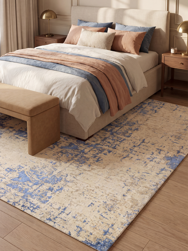 Lunor Hand-Knotted Wool & Bamboo Silk Rug - Beige