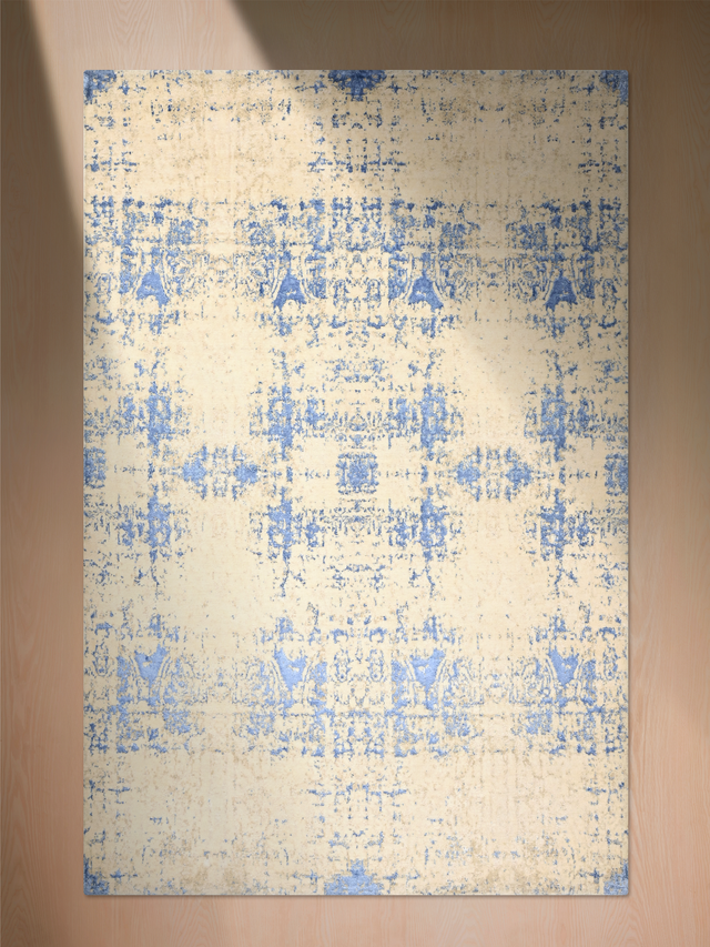 Lunor Hand-Knotted Wool & Bamboo Silk Rug - Beige