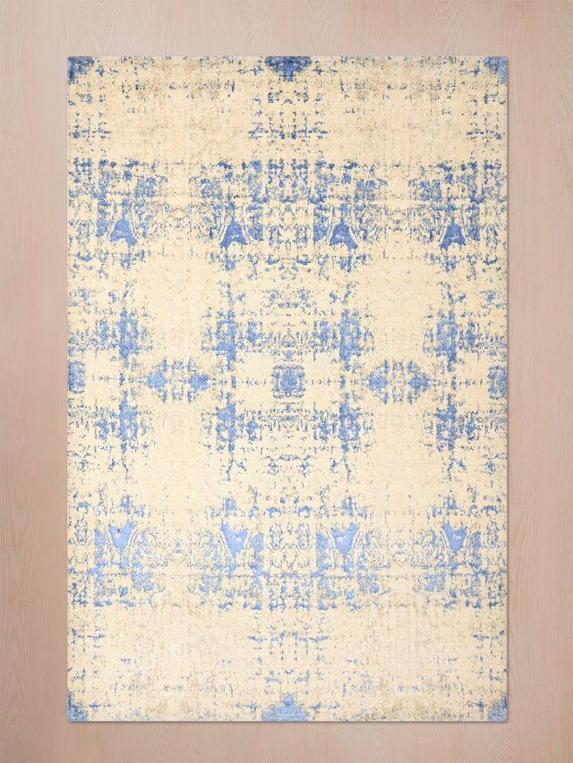 Lunor Hand-Knotted Wool & Bamboo Silk Rug - Beige