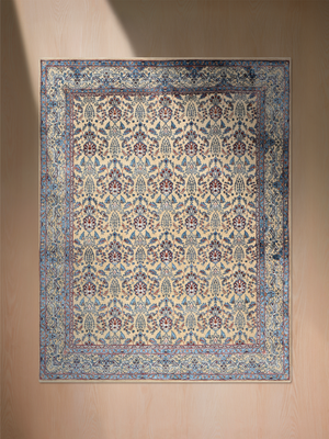 Sorven Hand-Knotted Wool & Bamboo Silk Persian Rug - Beige