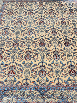 Sorven Hand-Knotted Wool & Bamboo Silk Persian Rug - Beige