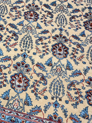Sorven Hand-Knotted Wool & Bamboo Silk Persian Rug - Beige