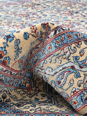 Sorven Hand-Knotted Wool & Bamboo Silk Persian Rug - Beige
