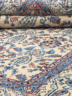 Sorven Hand-Knotted Wool & Bamboo Silk Persian Rug - Beige