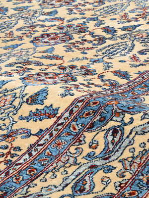 Sorven Hand-Knotted Wool & Bamboo Silk Persian Rug - Beige