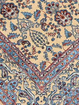 Sorven Hand-Knotted Wool & Bamboo Silk Persian Rug - Beige