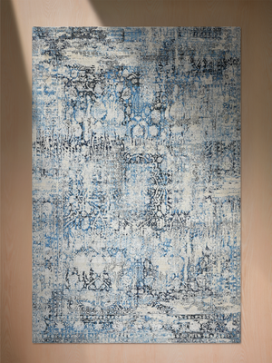 Maren Hand-knotted Wool & Bamboo Silk Rug - Blue