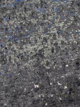 Velran Hand-Knotted Wool & Bamboo Silk Rug - Charcoal