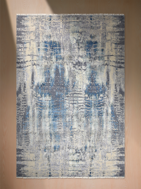 Velkor Hand-Knotted Wool & Bamboo Silk Rug - Charcoal
