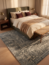 Kaelorn Hand-Knotted Wool & Bamboo Silk Rug - Charcoal
