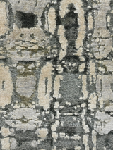 Kaelorn Hand-Knotted Wool & Bamboo Silk Rug - Charcoal
