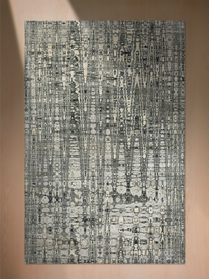 Kaelorn Hand-Knotted Wool & Bamboo Silk Rug - Charcoal