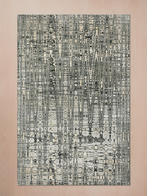 Kaelorn Hand-Knotted Wool & Bamboo Silk Rug - Charcoal