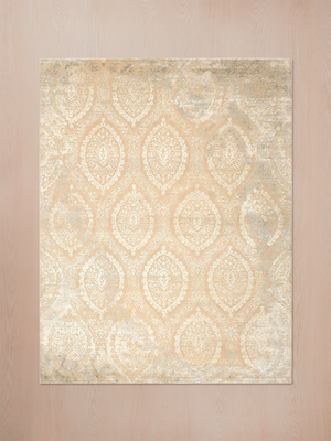 Sarell Hand-Knotted Wool & Bamboo Silk Rug - Beige