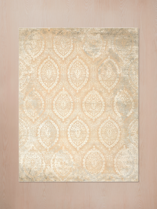 Sarell Hand-Knotted Wool & Bamboo Silk Rug - Beige