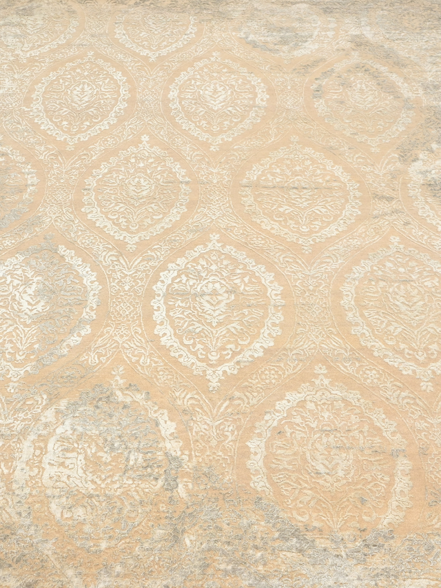 Sarell Hand-Knotted Wool & Bamboo Silk Rug - Beige