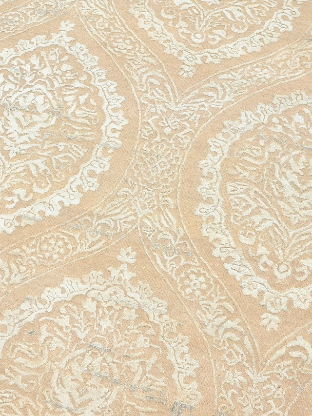 Sarell Hand-Knotted Wool & Bamboo Silk Rug - Beige