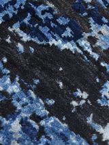 Dovren Hand-Knotted Wool & Bamboo Silk Rug - Blue