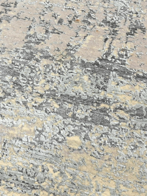 Dan Wool & Bamboo Silk Hand-Knotted Rug - Beige