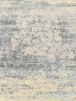 Dan Wool & Bamboo Silk Hand-Knotted Rug - Beige