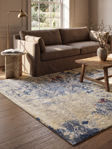 Elvara Hand-Knotted Wool & Bamboo Silk Rug - Beige