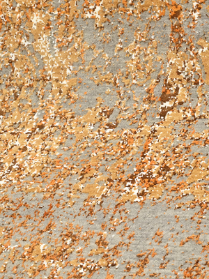 Raul Wool & Bamboo Silk Hand-Knotted Rug - Orange