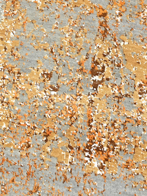 Raul Wool & Bamboo Silk Hand-Knotted Rug - Orange
