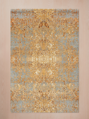 Raul Wool & Bamboo Silk Hand-Knotted Rug - Orange