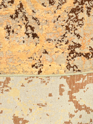 Solan Hand-knotted Wool & Bamboo Silk Rug - Beige