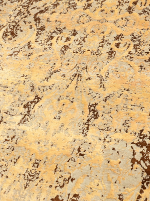 Solan Hand-knotted Wool & Bamboo Silk Rug - Beige