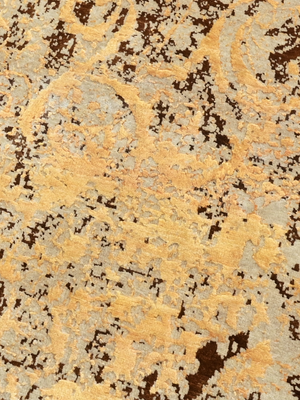 Solan Hand-knotted Wool & Bamboo Silk Rug - Beige
