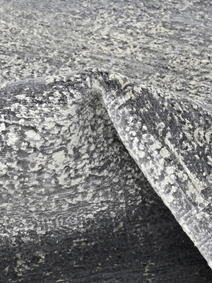 Lioran Hand-knotted Wool & Bamboo Silk Rug - Alloy Grey